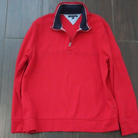 Tommy Hilfiger Red Quarter-Zip Sweater - Picture 4 of 13